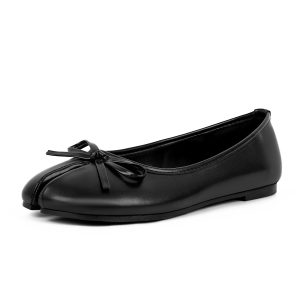 Round Toe Bow Tabi Ballet Flats
